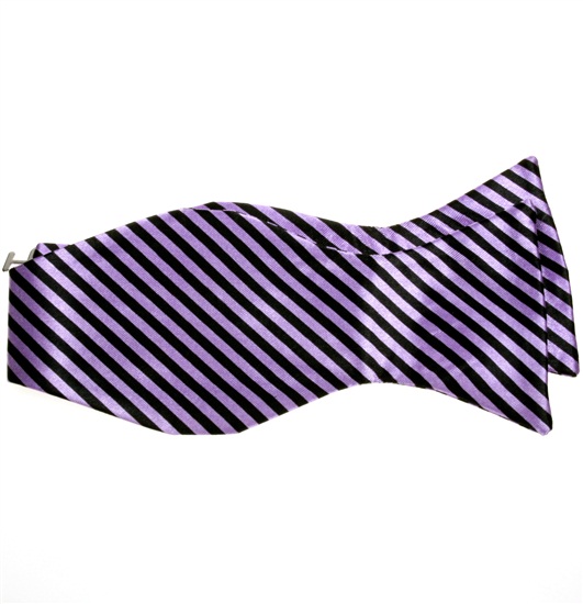 Corbata de Lazo Rayas Negras y Blancas