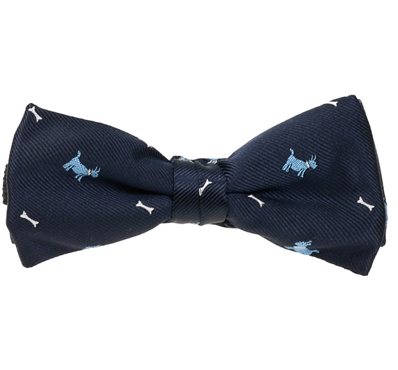 Pajarita Niño Azul Marino con Perritos