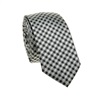 Corbata Estrecha Cuadros Gris y Negro