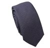 Corbata Estrecha Seda Azul Marino Brocada